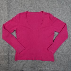 Nordstrom Sweater Womens Small/Medium? Cashmere V-Neck Luxe Luxury Pink Soft